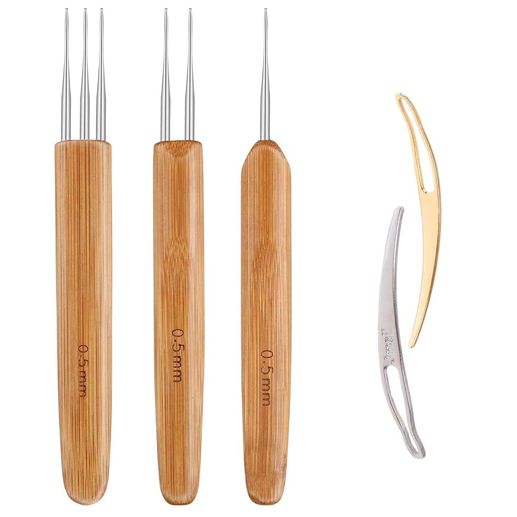 HASTHIP Dreadlock Crochet Hook for Hair, Loc Needle for Dreads, Dreadlocks Crochet Needle, Interlocking Tool for locs, Braid Craft HASTHIP Dreadlock Crochet Hook for Hair, Loc Needle for Dreads, Dreadlocks Crochet Needle, Interlocking Tool for locs, Braid Craft